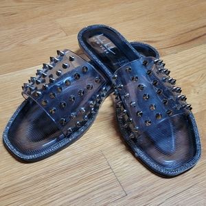 Nicole Miller studded flats
